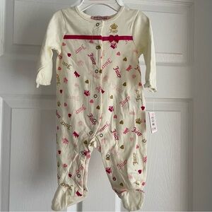 Juicy couture newborn footie pajamas.